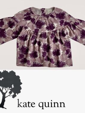Kate Quinn Lilac Anemone Long Sleeve Tunic, Size 3T